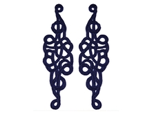 Guipure Motifs - Clarissa (245mm x 70mm) - Navy