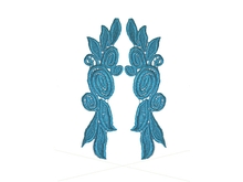 Guipure Motifs - Dionne (240mm x 65mm) - Turquoise