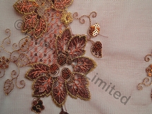 Bloom - Non Stretch Emb. & Sequin Lace - Metallic Bronze