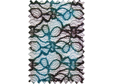 Tie Dye Metallic One Way Give Lace - Petrol
