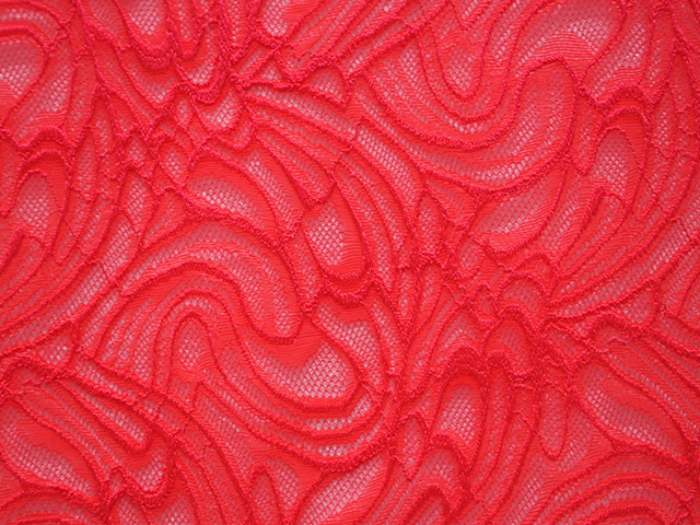 Arcadia Stretch Lace - Neon Red