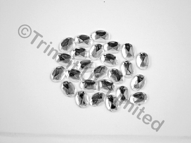Oval 14x10mm Acrylic stones - Crystal