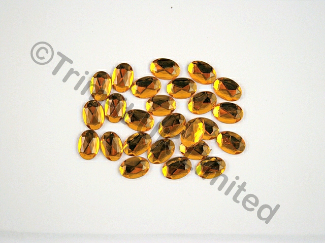 Oval 14x10mm Acrylic stones - Amber