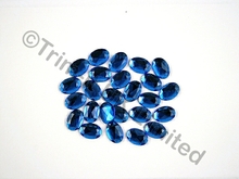 Oval 14x10mm Acrylic stones - Sapphire.