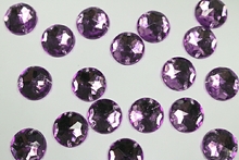 Round 14mm faceted Acrylic Stones - Orchid