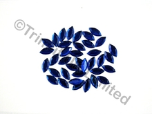  Navette 15x7mm Acrylic stone - Sapphire.