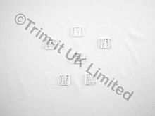Clear straight Bikini Clips 13mm slot (5sets) - Clear