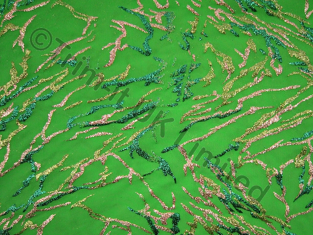 Glitter Bolt Stretch Net SALE WAS 28 NOW - Flo.Emerald/Emerald Green/Met.Apple/Met.Sil