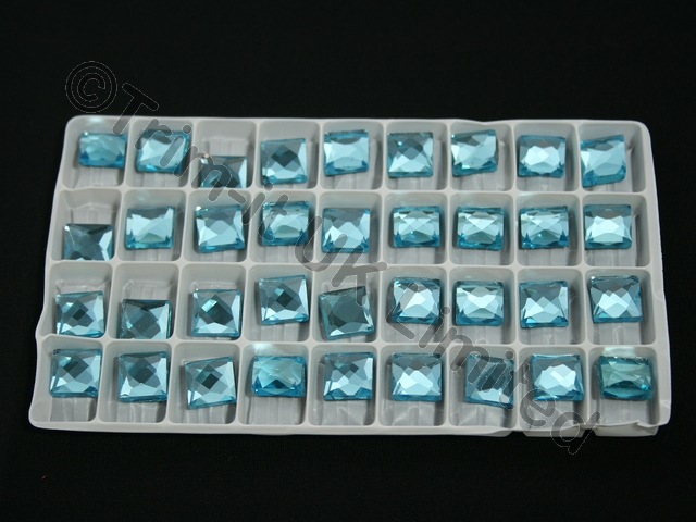 Brilliance Hotfix 10mm Square-Box Of 180pcs. - Aquamarine
