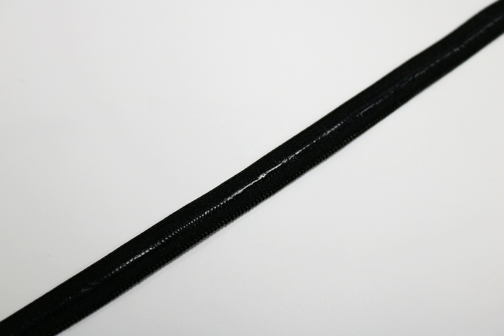 Bra Strap Elastic-non slip 10mm wide (10m card) - Black