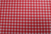 Clearance Print Lycra (Design 12)6mm Gingham - White/Red