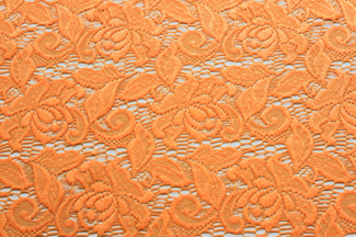 English Rose Stretch Lace - Mango