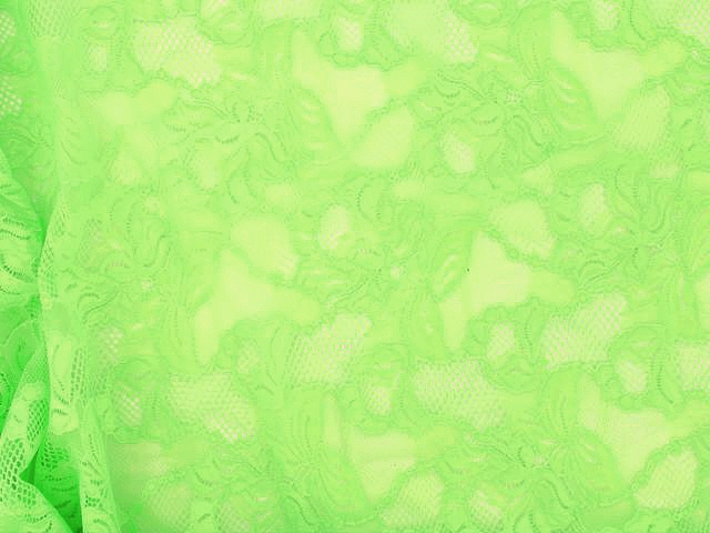 Floral Cascade Stretch Lace - Flo. Apple