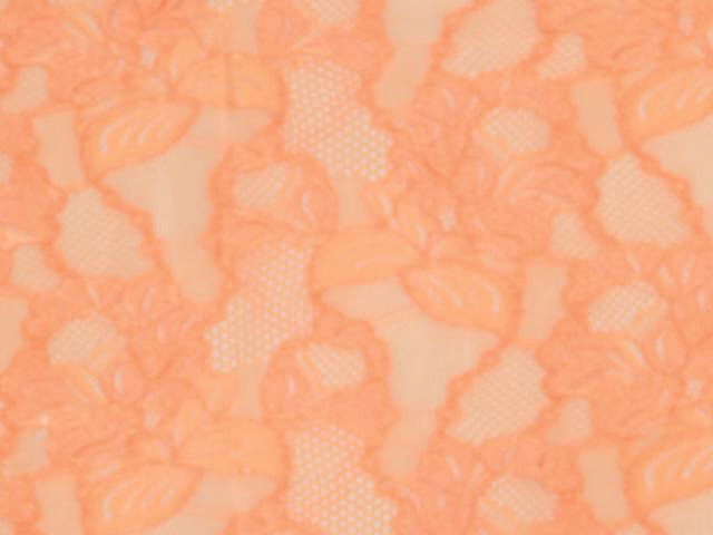 Floral Cascade Stretch Lace - Coral Twist