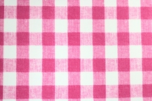 14mm Gingham Lycra - White/French Rose