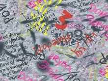 Graffiti Lycra - Pale Grey