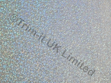 Lazer Hologram Shine Lycra - White/Silver Hologram