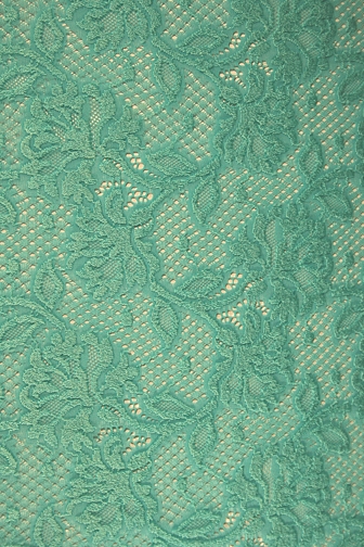 Jasmine Stretch Lace - Aqua