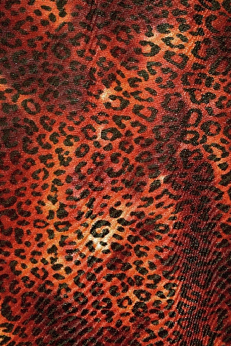 Leopard Stretch Net - Brick Red/Red