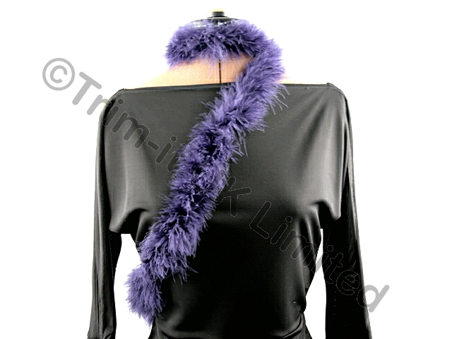NEW Marabou Feather Trim(Pkt.= 10 metre) - Navy