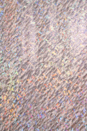 Meteor Silver Hologram Lycra - White