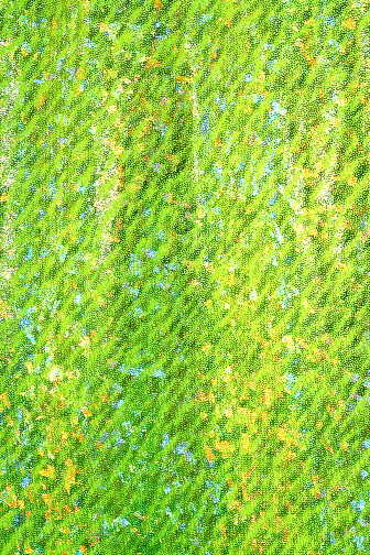 Meteor Silver Hologram Lycra - Flo. Apple