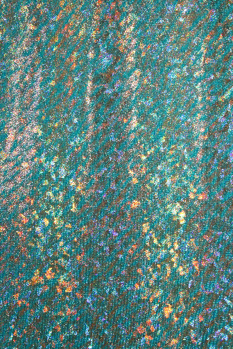 Meteor Silver Hologram Lycra - Turquoise
