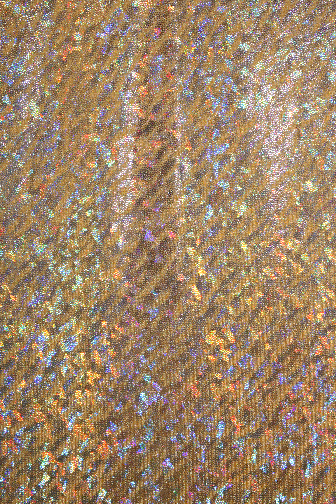 Meteor Silver Hologram Lycra - Gold