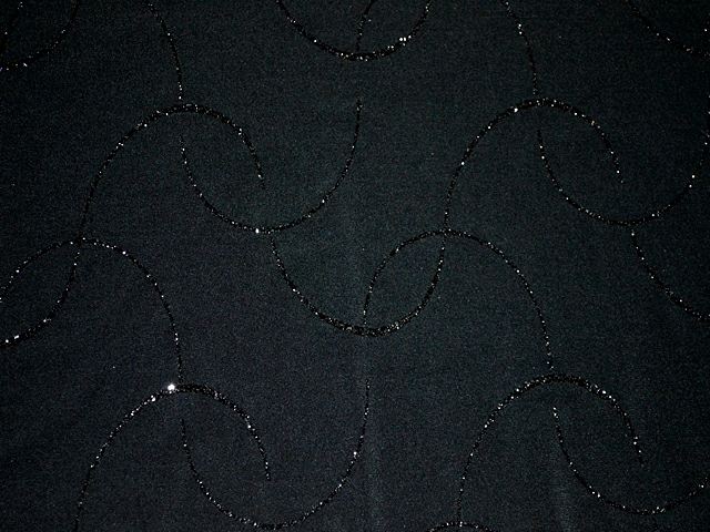 Glitter Curves Crepe - Black