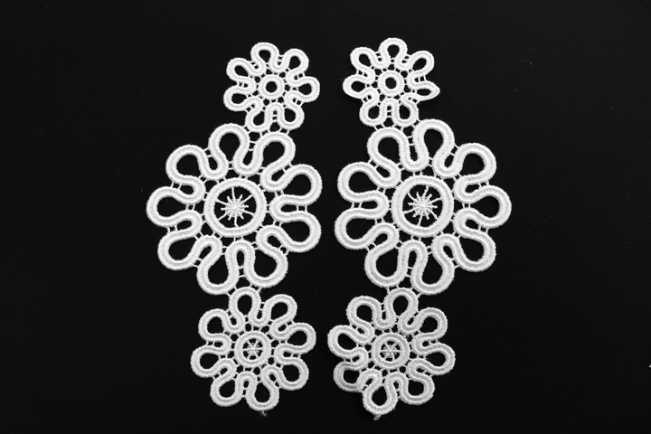 Guipure Motifs-Nova(160x75mm) - White