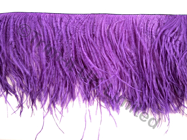 18cm Ostrich Prime Feather Fringe - Purple Rain
