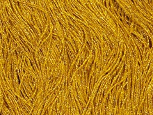 Stretch Top  Metallic Rayon Fringe 30cm - Metallic Deep Gold