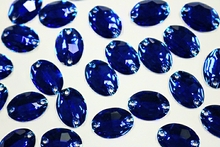 Oval 16x11mm Coloured resin Stones - Bright Sapphire