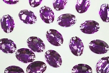 Oval 16x11mm Coloured resin Stones - Amethyst