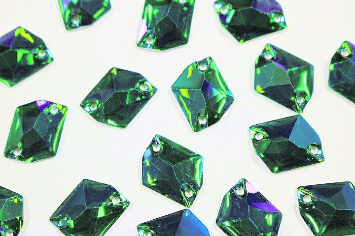 Cosmic 20x16mm Coloured AB resin Stones - Emerald AB