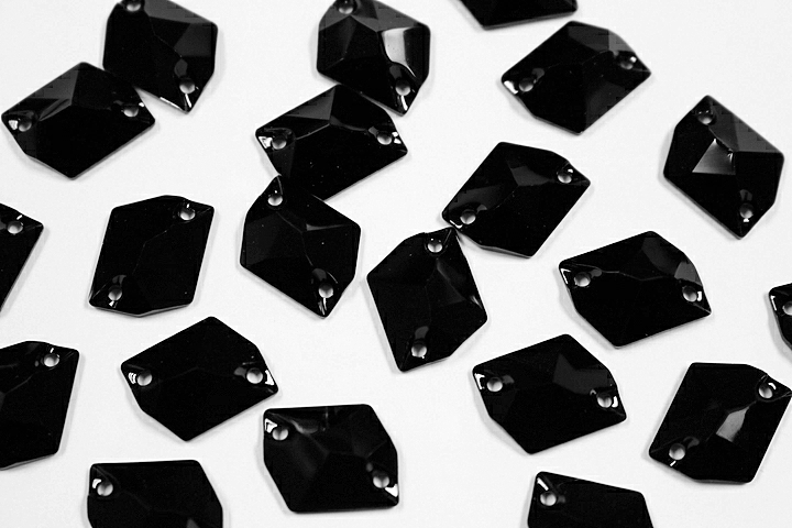 Cosmic 20x16mm Coloured resin Stones - Jet