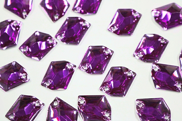 Cosmic 20x16mm Coloured resin Stones - Amethyst