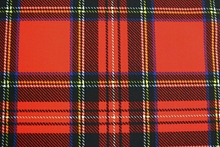 Royal Stewart Tartan Lycra - Flamenco Red