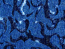 Sabre Metallic Lycra - Ocean Blue
