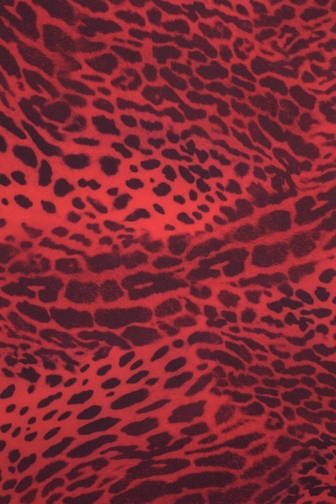 Savannah Animal Print Lycra - Red/Black