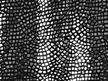 Supreme Embossed Mosaic met. Stretch Velvet - Black