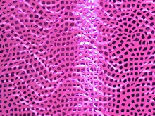 Supreme Embossed Mosaic met. Stretch Velvet - Electric Pink