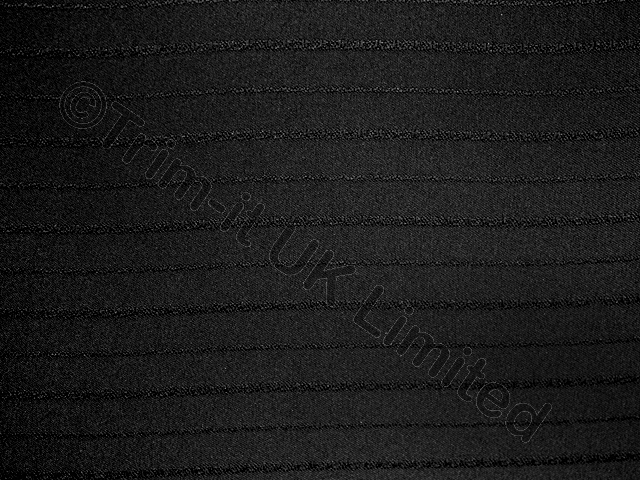 Self Stripe Stretch Trouser fabric (301) - Black