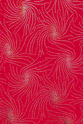 Starburst Silver Hologram Lycra - Red
