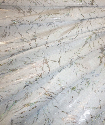 Storm Hologram Lycra SALE - White/Silver Hologram