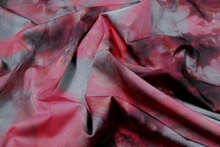 Tie Dye Lycra - Cherry/Dark Grey