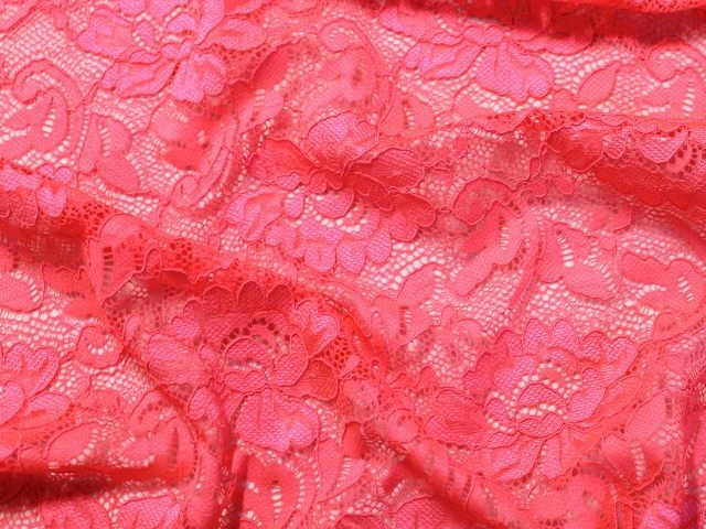 Tiana Stretch Lace - Pink Grapefruit