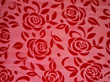 Spanish Rose Velvet Flock On Stretch Net - Flamenco Red/Flamenco Red