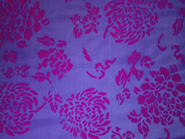 Aster Velvet Flock On Stretch Net - Electric Pink/Purple Rain