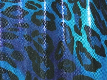 Wild Metallic Lycra - Turquoise/Royal Blue
